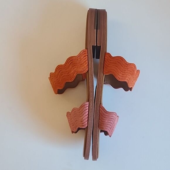 Frye Mira Wave Leather Slide Slip On Two Strap Sandals Pink Orange Size 7.5 - Picture 8 of 14